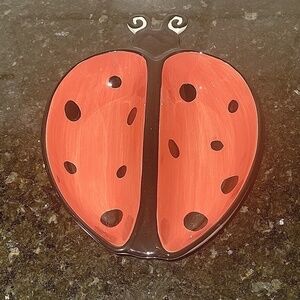 CLAY ART Lady Bug 🐞 Server Vintage Piece marked CA